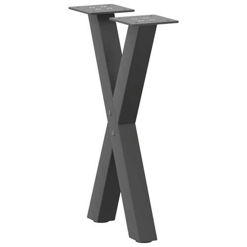 Sofabordben X-formet 2 stk 38x(42-43) cm stål antracitgrå