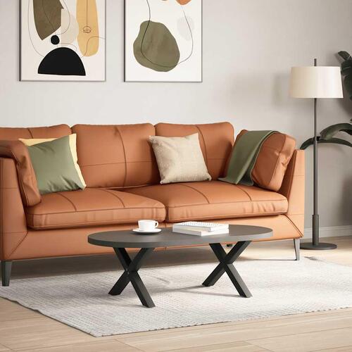 Sofabordben X-formet 2 stk 60x(30-31) cm stål sort