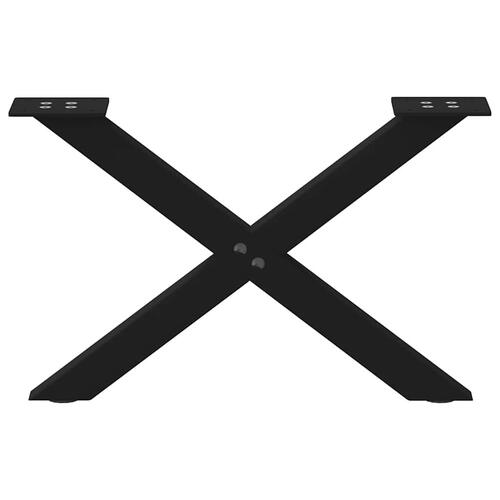 Sofabordben X-formet 2 stk 60x(30-31) cm stål sort