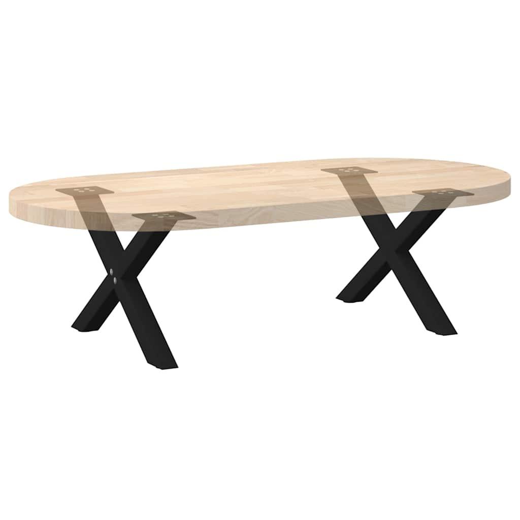 Sofabordben X-formet 2 stk 60x(30-31) cm stål sort