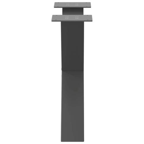 Sofabordben X-formet 2 stk 50x(42-43) cm stål antracitgrå