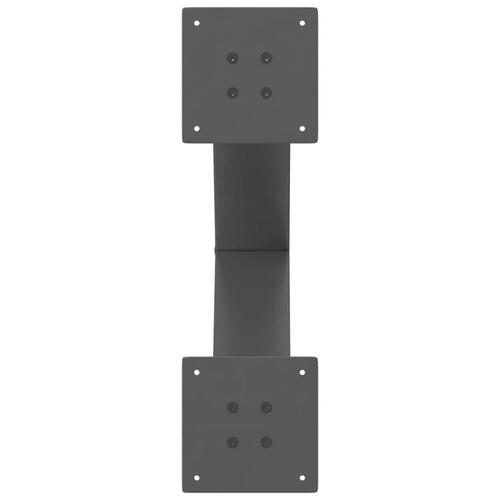 Sofabordben X-formet 2 stk 50x(42-43) cm stål antracitgrå