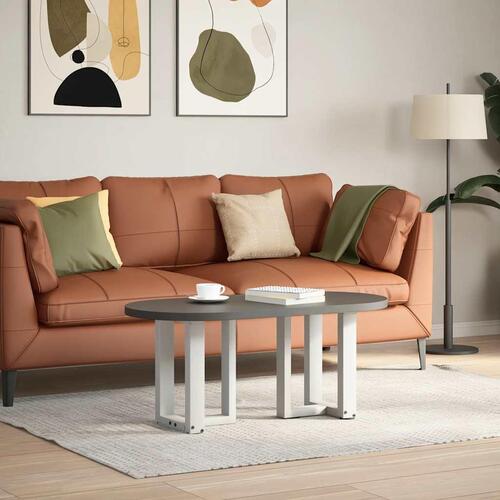 Sofabordben T-formet 2 stk 38x25x(42-43) cm stål hvid