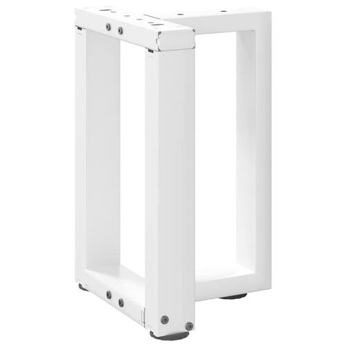 Sofabordben T-formet 2 stk 38x25x(42-43) cm stål hvid