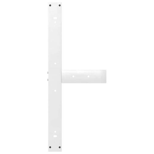Spisebordsben T-formet 2 stk 90x35x(72-73) cm stål hvid
