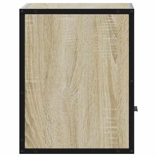 Væghængte sengeborde 2 stk. 40x31x39,5 cm sonoma-eg