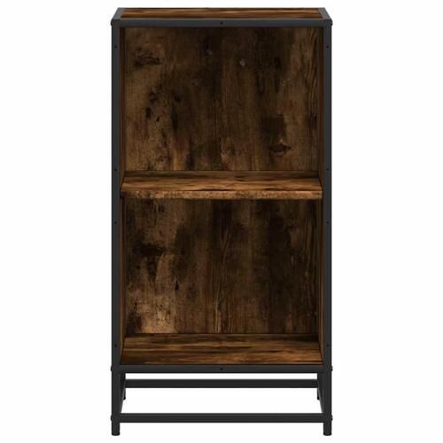 Bogreol 40x35x76 cm konstrueret træ røget egetræ