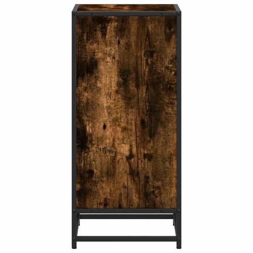 Bogreol 40x35x76 cm konstrueret træ røget egetræ