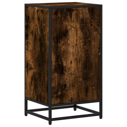 Bogreol 40x35x76 cm konstrueret træ røget egetræ