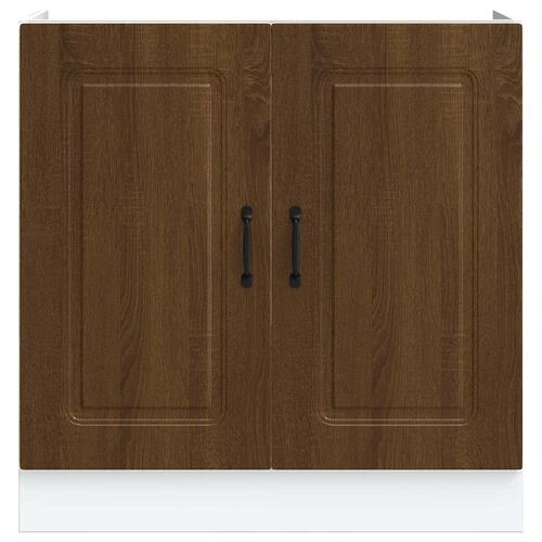 Underskab til vask Kalmar 80x46x81,5 cm konstrueret træ brun eg