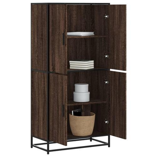 Skab 68x35x139 cm konstrueret træ brun egetræsfarve