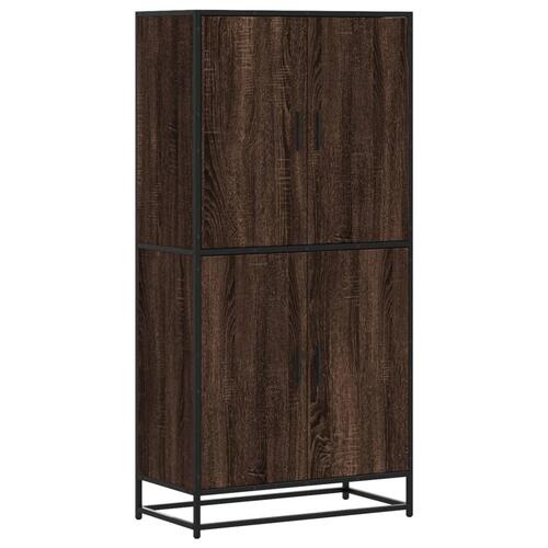 Skab 68x35x139 cm konstrueret træ brun egetræsfarve