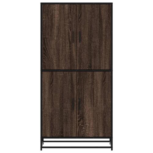 Skab 68x35x139 cm konstrueret træ brun egetræsfarve