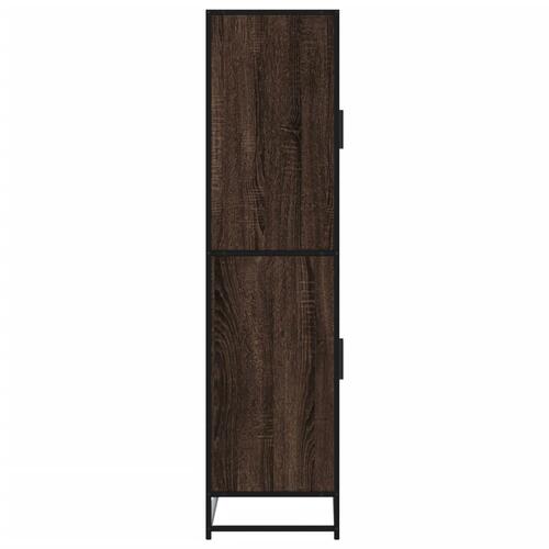 Skab 68x35x139 cm konstrueret træ brun egetræsfarve