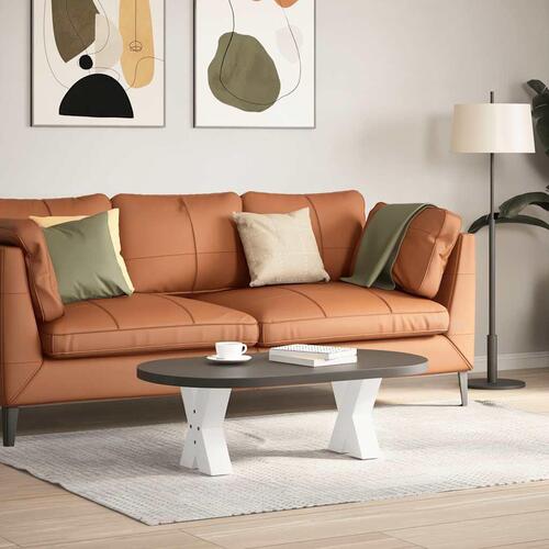 Sofabordben X-formet 2 stk 30x(30-31) cm stål hvid