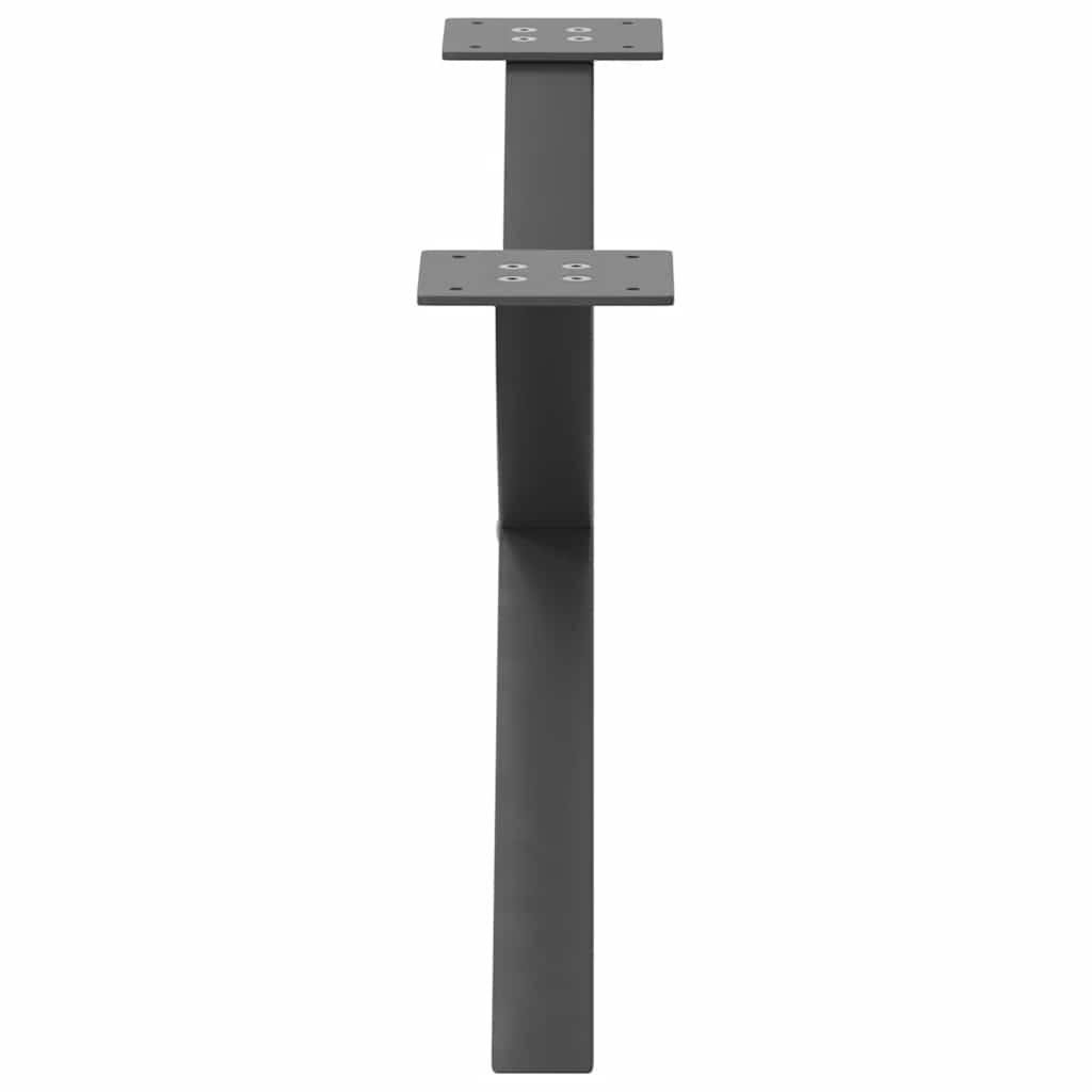Sofabordben X-formet 2 stk 70x(30-31) cm stål antracitgrå