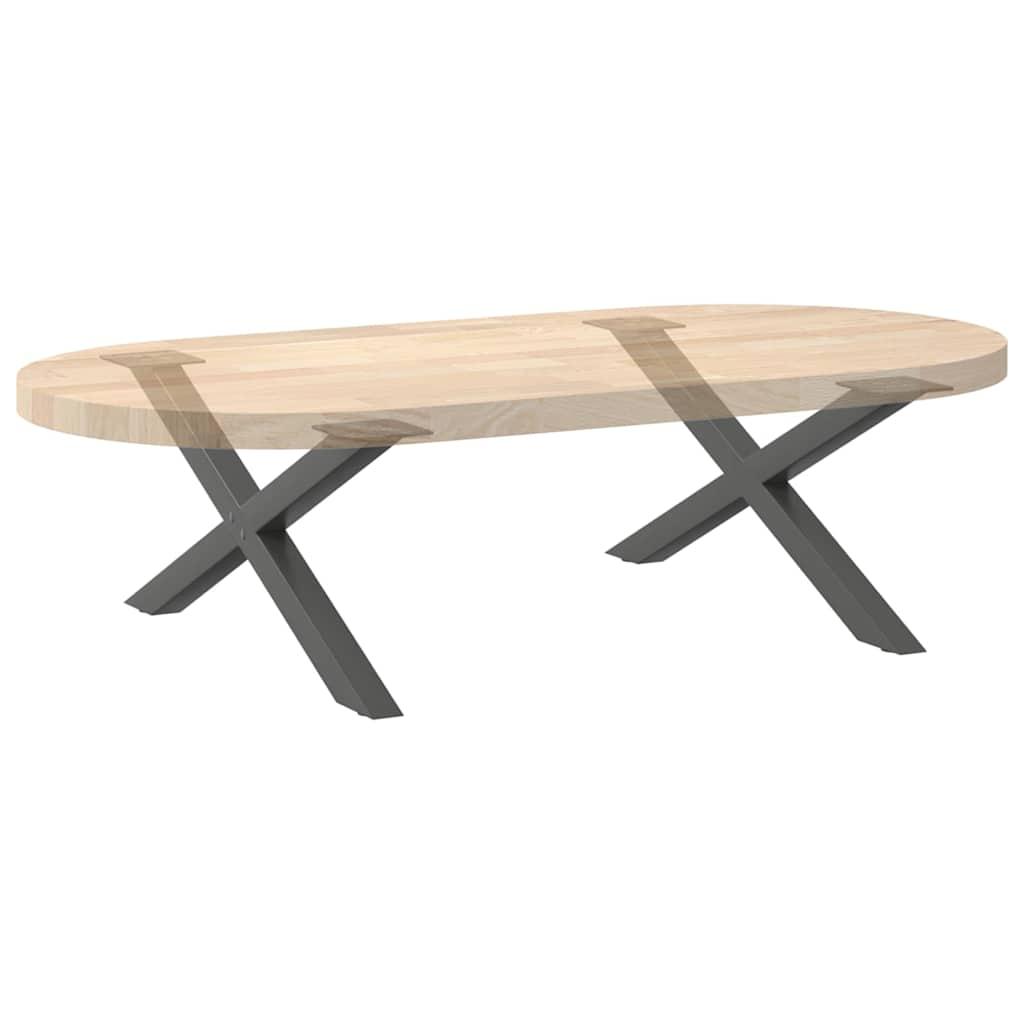 Sofabordben X-formet 2 stk 70x(30-31) cm stål antracitgrå