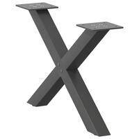 Sofabordben X-formet 2 stk 50x(30-31) cm stål antracitgrå