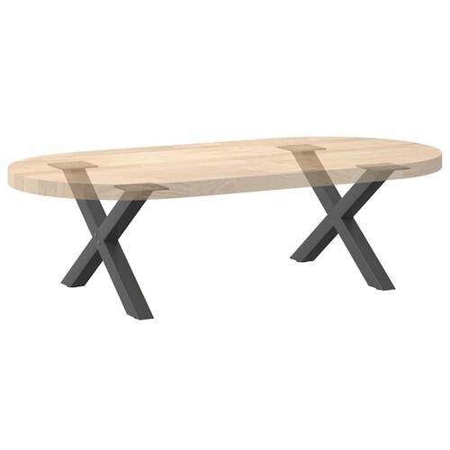 Sofabordben X-formet 2 stk 50x(30-31) cm stål antracitgrå