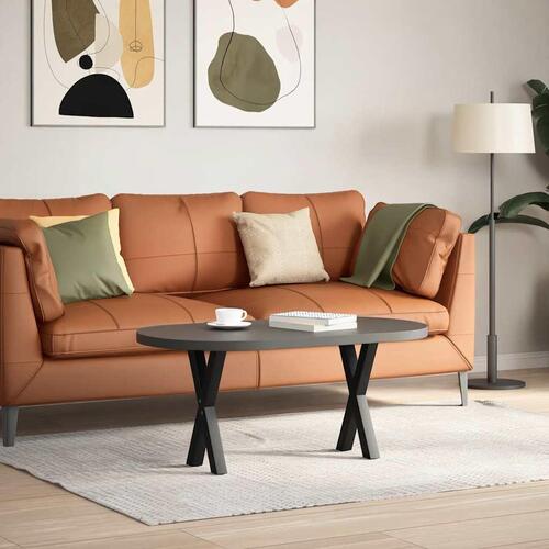 Sofabordben X-formet 2 stk 38x(42-43) cm stål sort