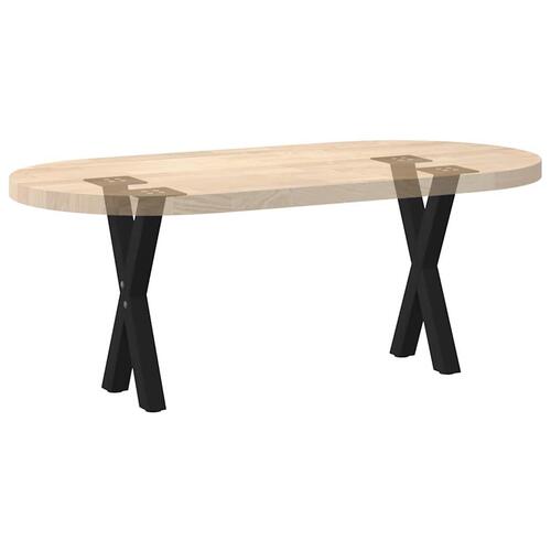 Sofabordben X-formet 2 stk 38x(42-43) cm stål sort