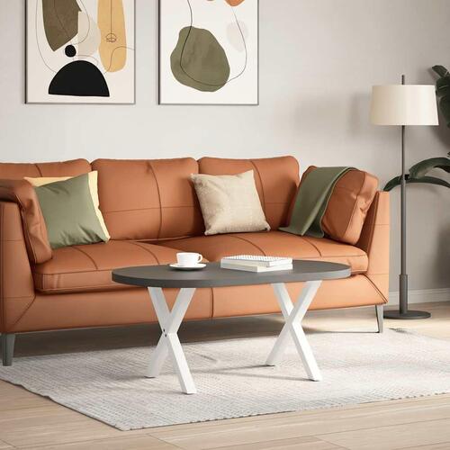 Sofabordben X-formet 2 stk 60x(42-43) cm stål hvid