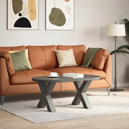 Sofabordben X-formet 2 stk 60x(42-43) cm stål antracitgrå