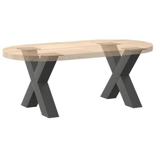 Sofabordben X-formet 2 stk 60x(42-43) cm stål antracitgrå