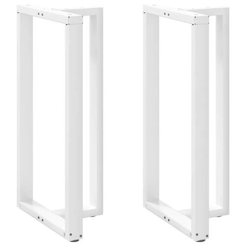 Barbordsben T-formet 2 stk 60x35x(110-111) cm stål hvid