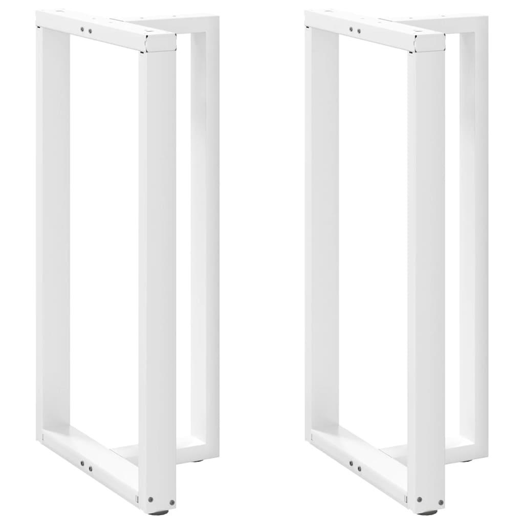 Barbordsben T-formet 2 stk 60x35x(110-111) cm stål hvid