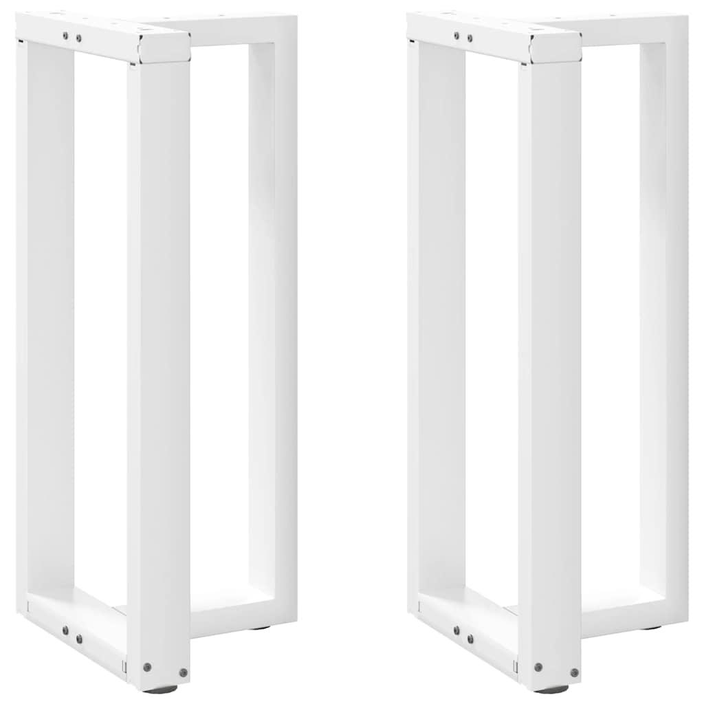Barbordsben T-formet 2 stk 50x35x(90-91) cm stål hvid