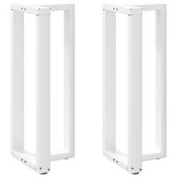 Barbordsben T-formet 2 stk 50x35x(100-101) cm stål hvid