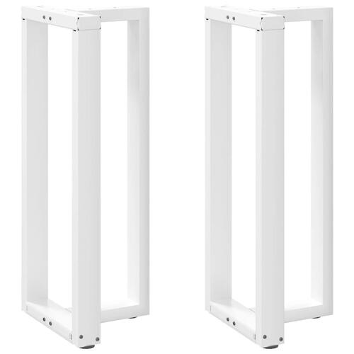Barbordsben T-formet 2 stk 50x35x(100-101) cm stål hvid