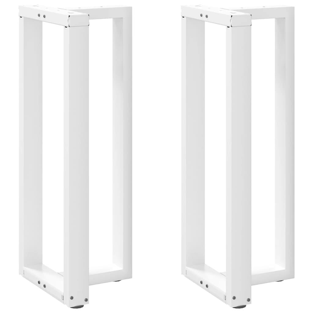 Barbordsben T-formet 2 stk 50x35x(100-101) cm stål hvid