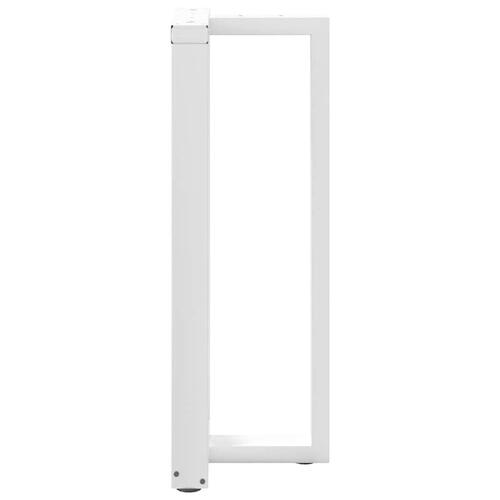 Barbordsben T-formet 2 stk 50x35x(100-101) cm stål hvid