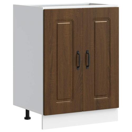 Underskab til vask Kalmar 60x46x81,5 cm konstrueret træ brun eg