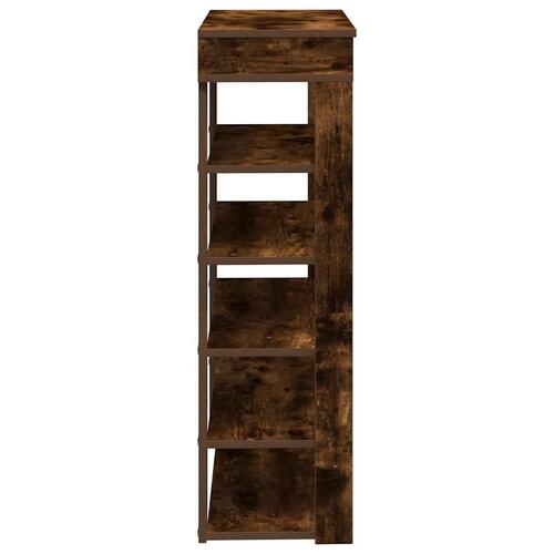 Skoreol 80x30x98 cm konstrueret træ røget egetræsfarve