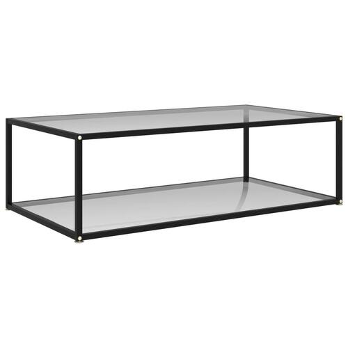 Sofabord 120x60x35 cm hærdet glas transparent