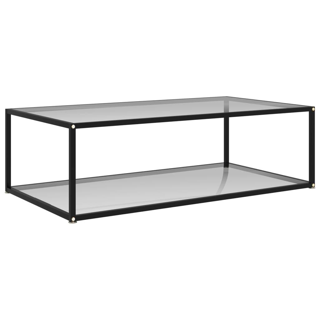 Sofabord 120x60x35 cm hærdet glas transparent