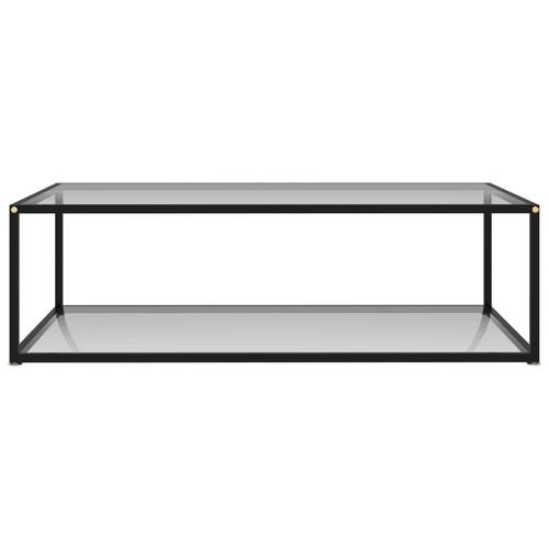 Sofabord 120x60x35 cm hærdet glas transparent