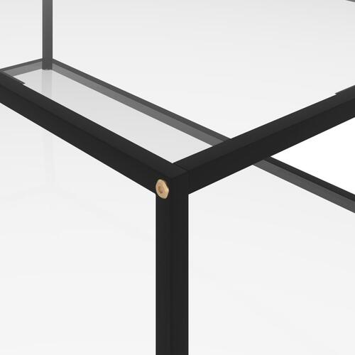 Sofabord 120x60x35 cm hærdet glas transparent