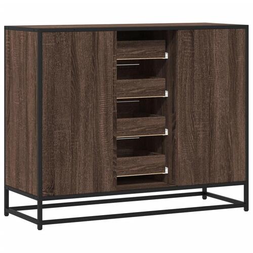 Skænk 92x35x76 cm konstrueret træ brun egetræsfarve