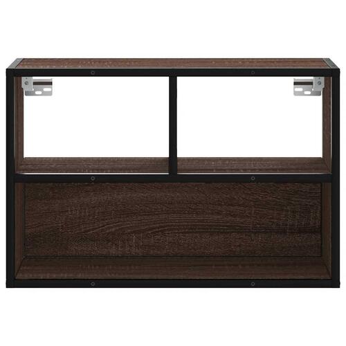 Tv-bord 60x31x39,5 cm konstrueret træ og metal brunt eg