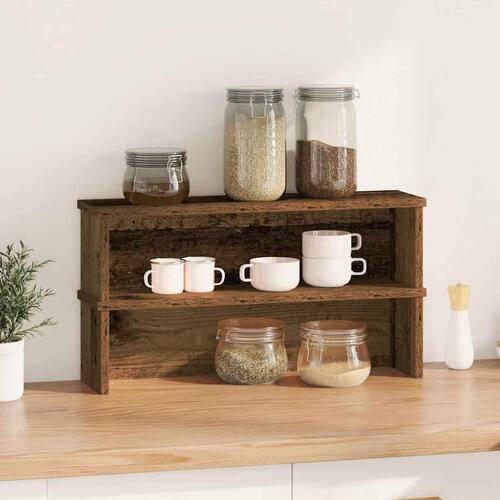 Køkkenreoler kan stables 2 stk. 60x15x16 cm antikt træ