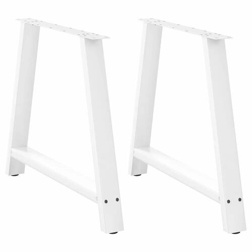 Sofabordben A-formet 2 stk 100x(72-73) cm stål hvid