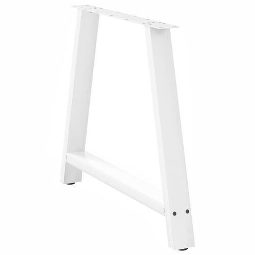 Sofabordben A-formet 2 stk 100x(72-73) cm stål hvid