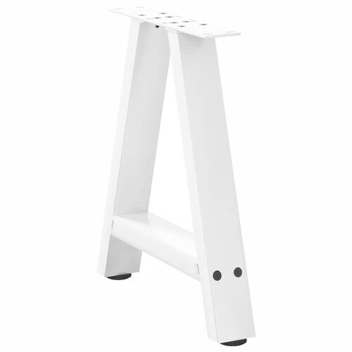 Sofabordben A-formet 2 stk 50x(42-43) cm stål hvid