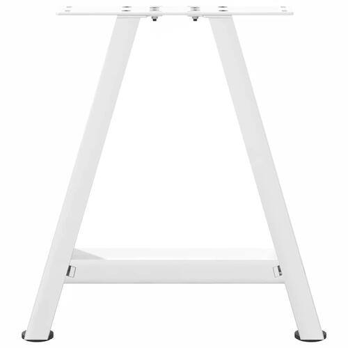 Sofabordben A-formet 2 stk 50x(42-43) cm stål hvid