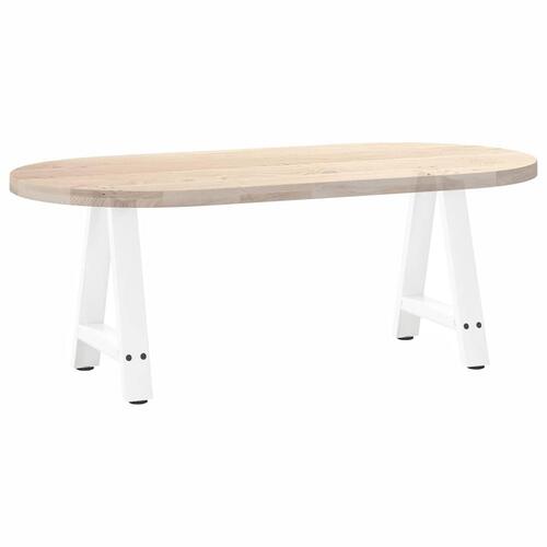 Sofabordben A-formet 2 stk 50x(42-43) cm stål hvid