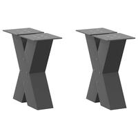 Sofabordben X-formet 2 stk 40x(30-31) cm stål antracitgrå